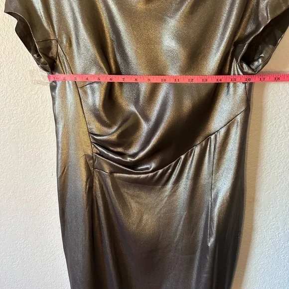 Escada Metallic Silver Shift Cocktail Party Mini Dress - Size 42 - L - Picture 8 of 13